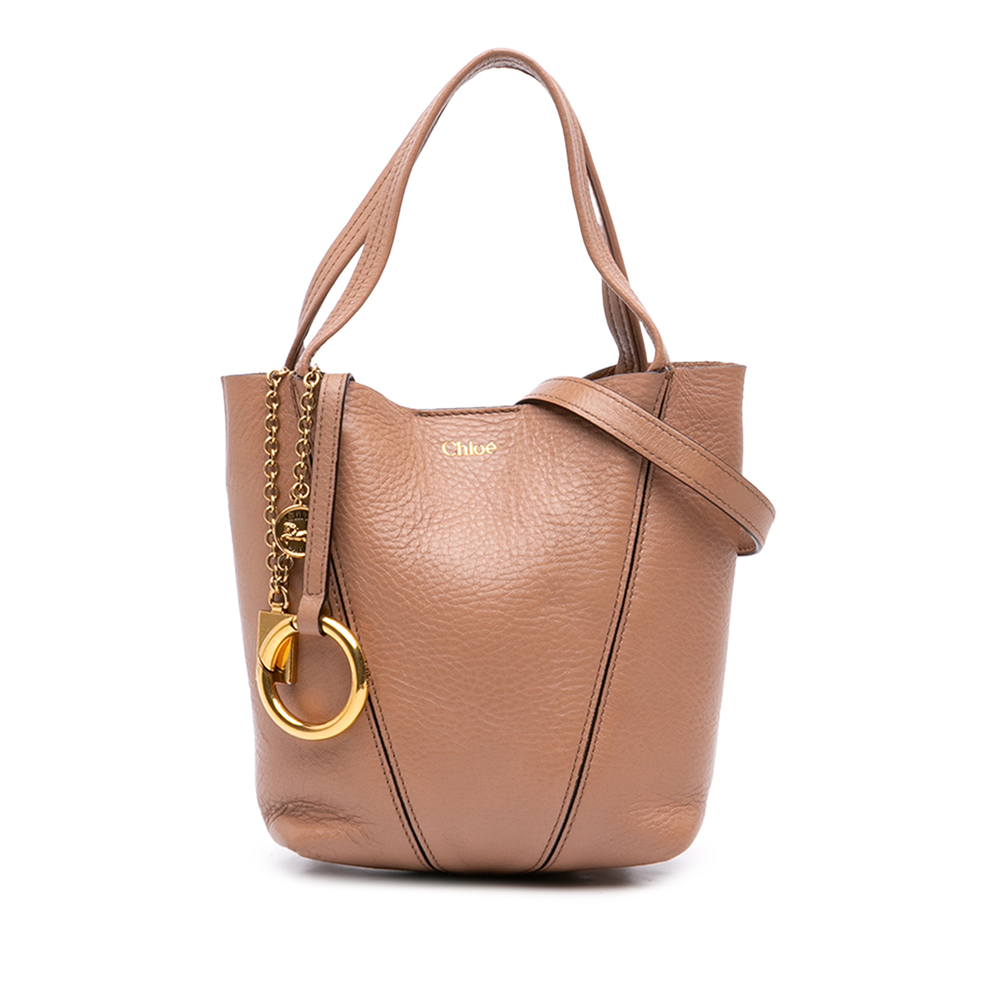 Pre-Loved Chloé Small Grained Calfskin Spin Satchel
